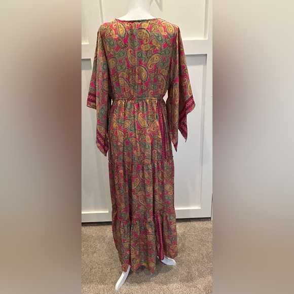 Boho Long Flutter Sleeve Maxi Dress - Picture 4 of 6